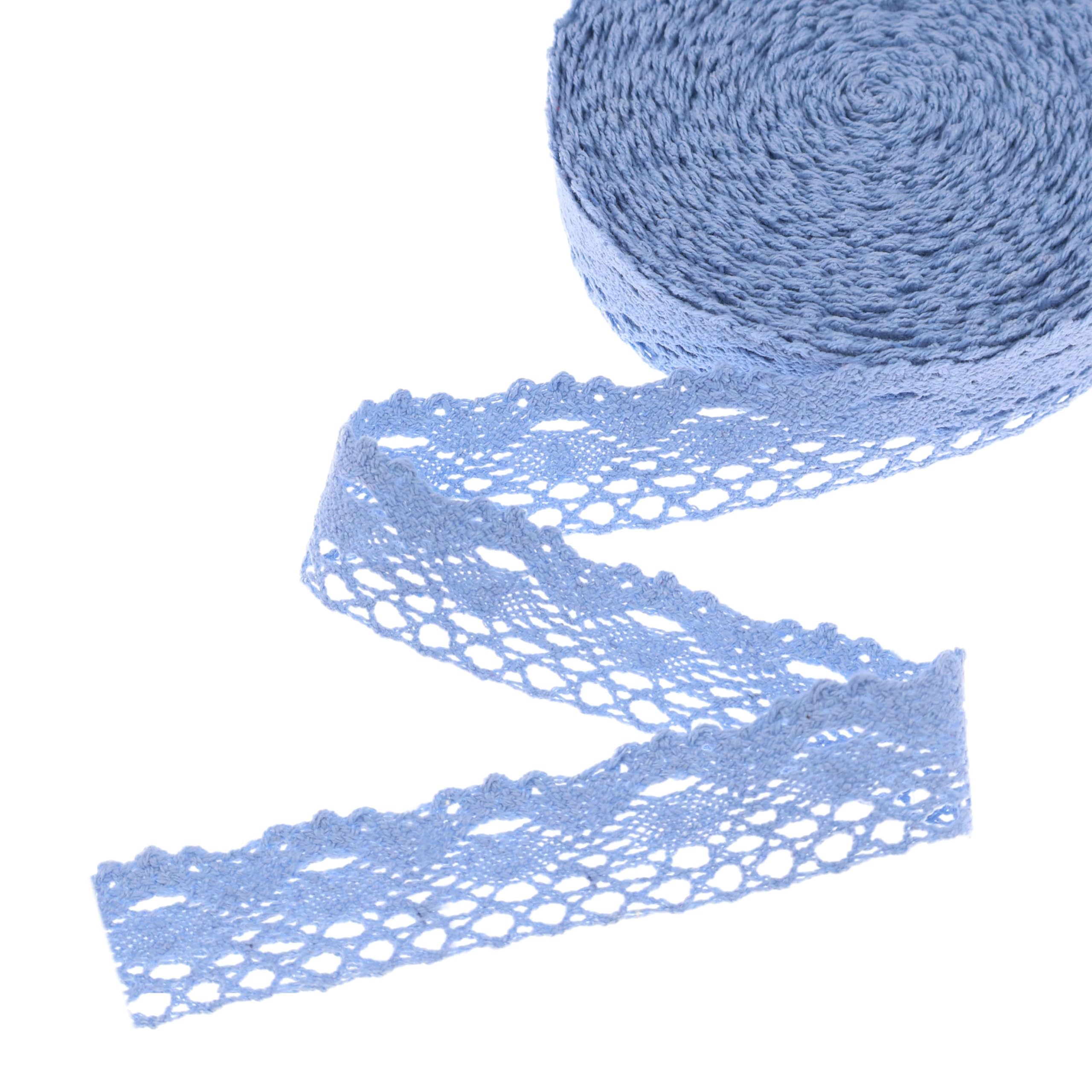 Amazon.com: Blue Lace Ribbon Cotton Lace Trim Crochet Sewing Lace